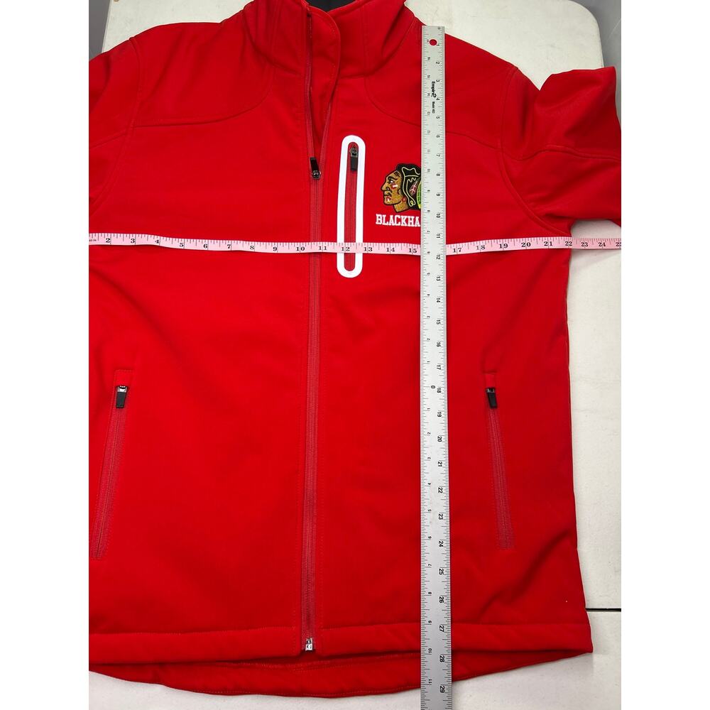 NHL CHICAGO BLACKHAWKS Men's Size M Red ZIP UP Jacket Carl Banks Sports G-III - Picture 5 of 6